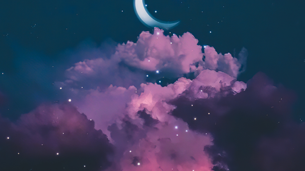 Aesthetics, Cloud, Atmosphere, Crescent, Azure. Wallpaper in 1280x720 Resolution