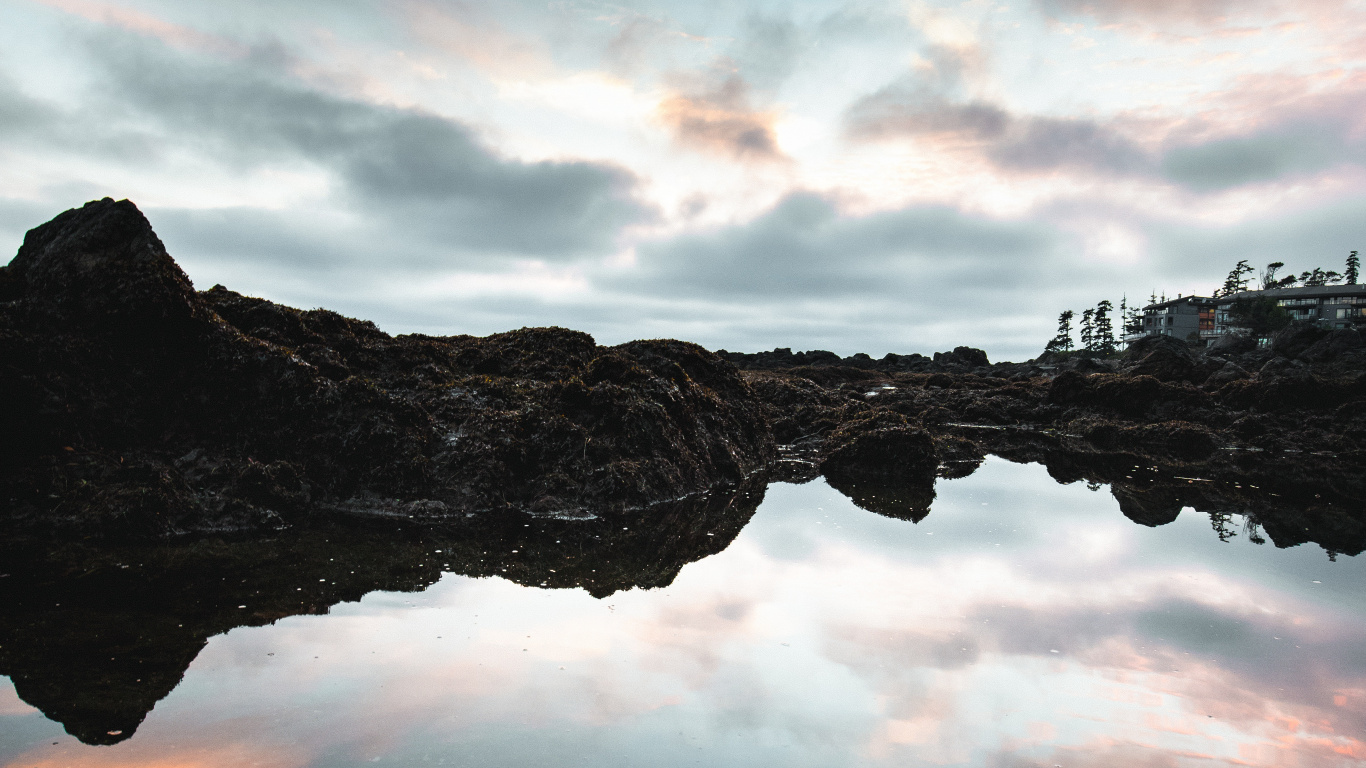 Nature, Reflection, Water, Cloud, Natural Landscape. Wallpaper in 1366x768 Resolution