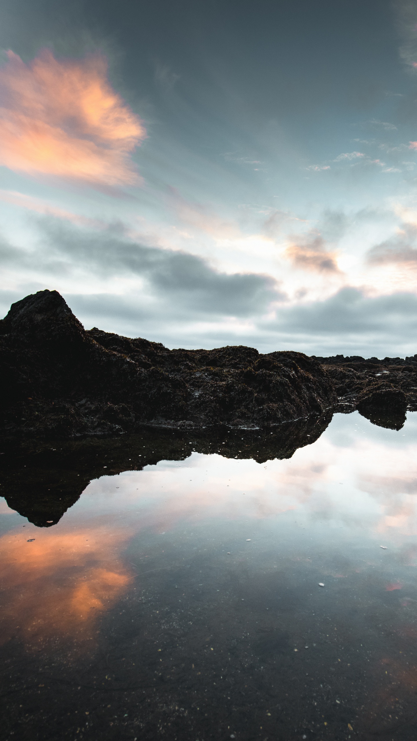 Nature, Reflection, Water, Cloud, Natural Landscape. Wallpaper in 1440x2560 Resolution