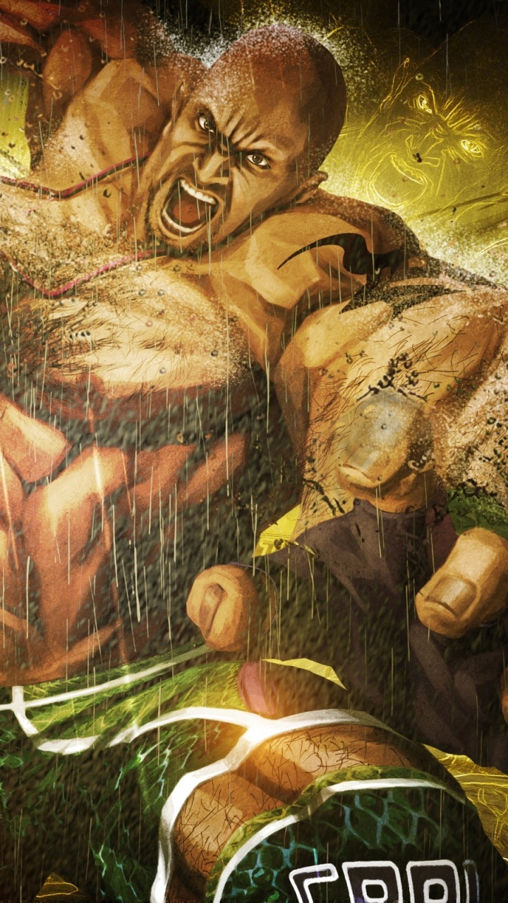 Hombre en Camisa Verde y Blanca Pintura. Wallpaper in 720x1280 Resolution