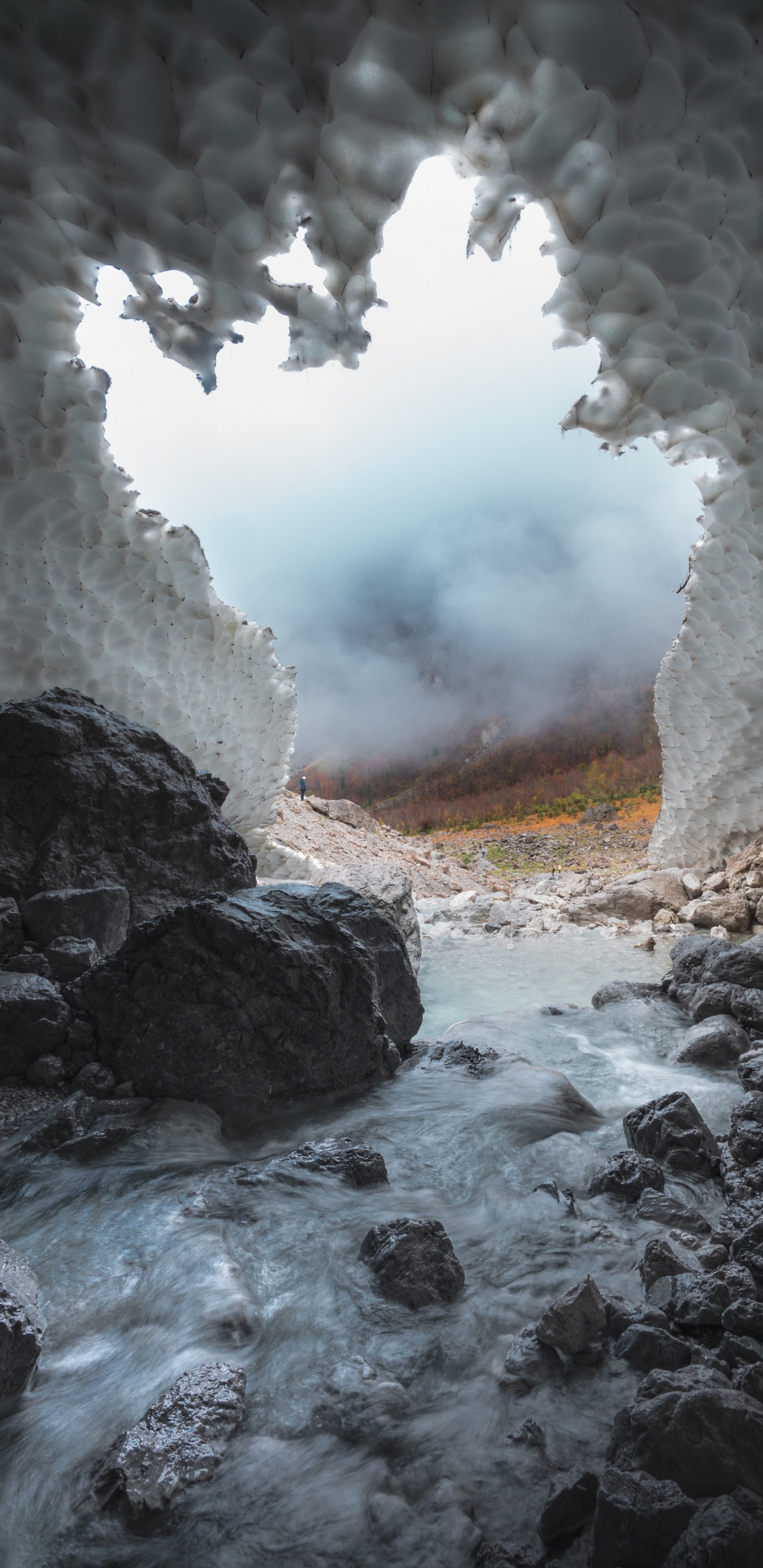 Höhle, Rock, Küsten-und Ozeanischen Formationen, Cloud, Geologie. Wallpaper in 1440x2960 Resolution