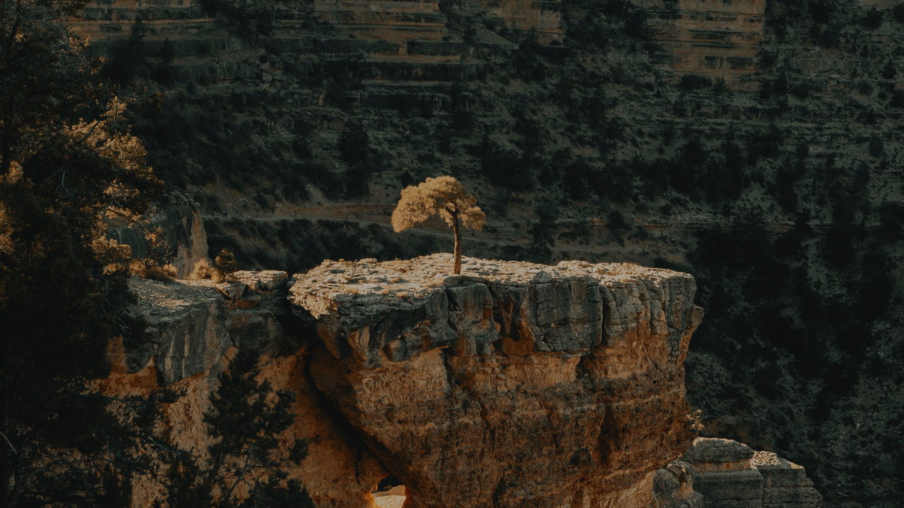 Bright Angel Trail, Formation, Rock, Geology, Fault. Wallpaper in 1280x720 Resolution