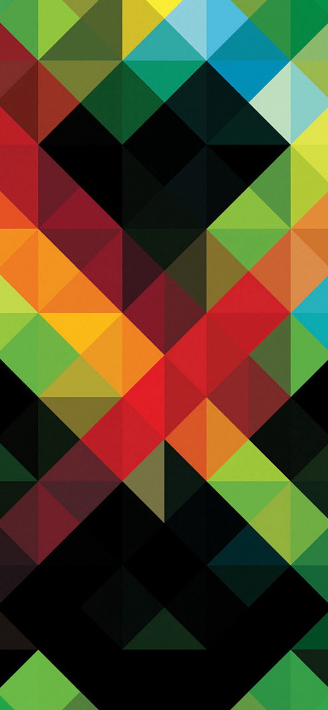 Green Yellow and Black Checked Pattern. Wallpaper in 1125x2436 Resolution