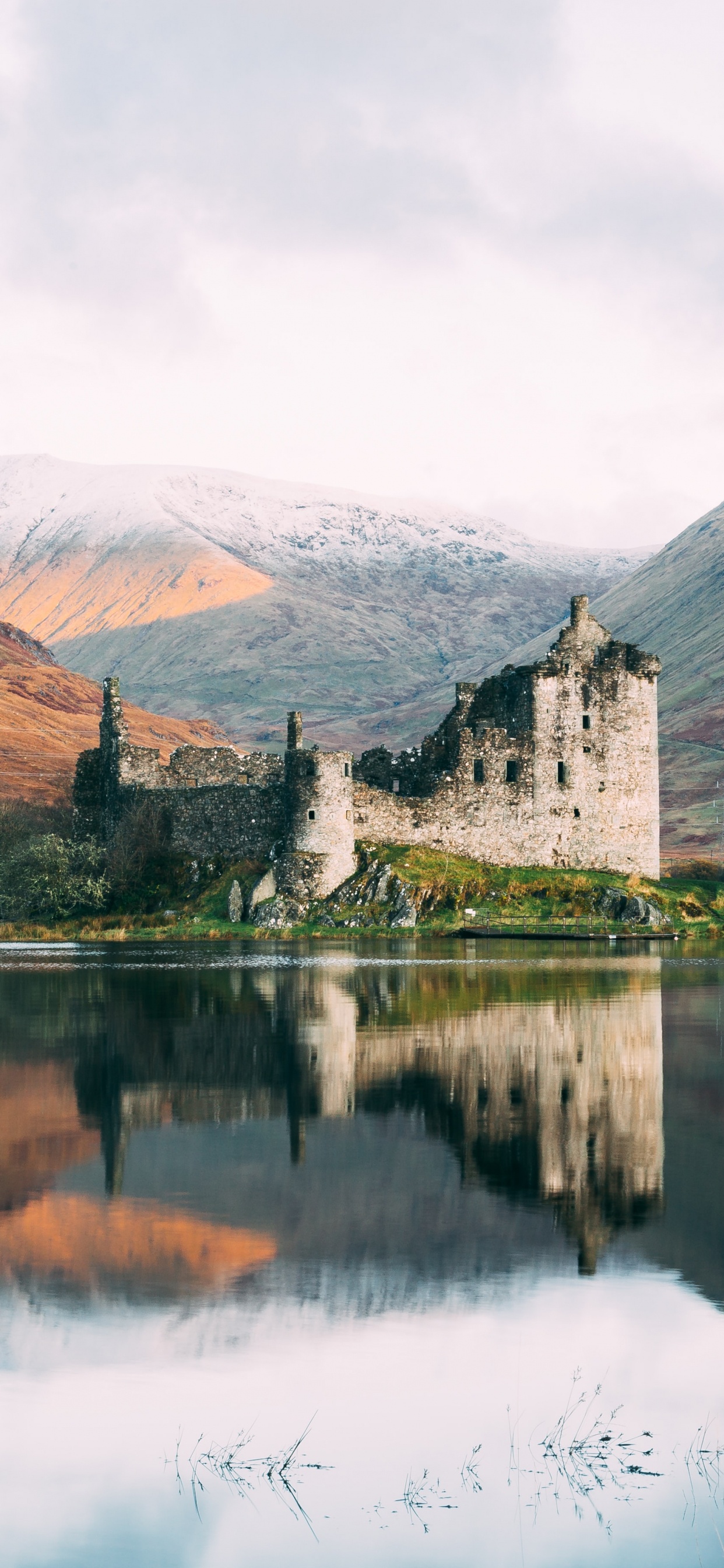 Schottland Landschaft, Scottish Highlands, Alladale Wildnisreservat, Cloud, Wasser. Wallpaper in 1242x2688 Resolution