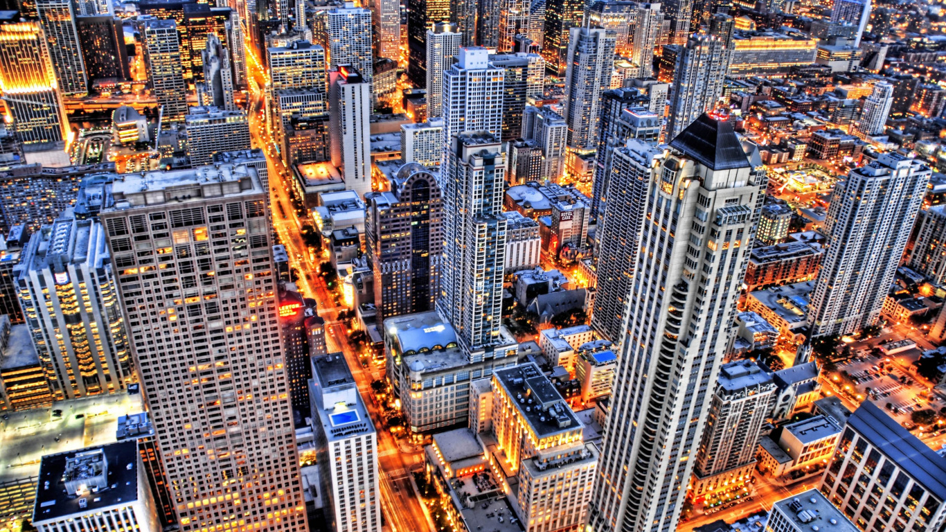 Aerial View of City Buildings During Daytime. Wallpaper in 1366x768 Resolution