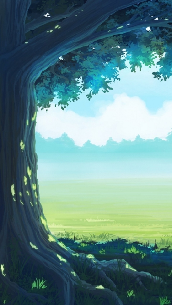 Campo de Hierba Verde Bajo un Cielo Azul Durante el Día. Wallpaper in 720x1280 Resolution