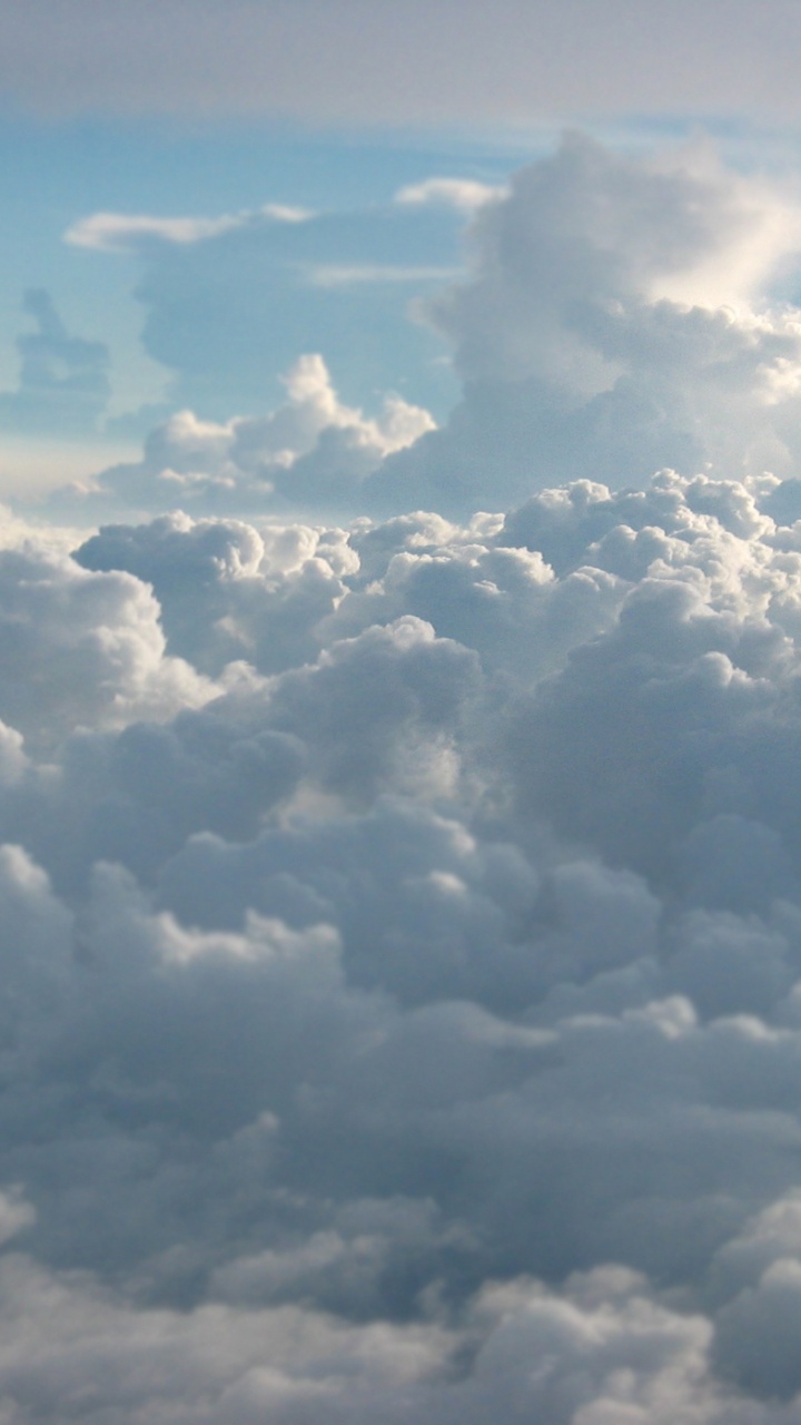 White Clouds and Blue Sky During Daytime. Wallpaper in 720x1280 Resolution