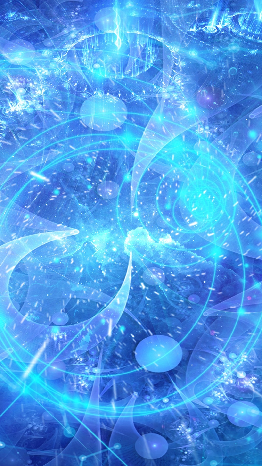 Peinture Abstraite Bleue et Blanche. Wallpaper in 1080x1920 Resolution