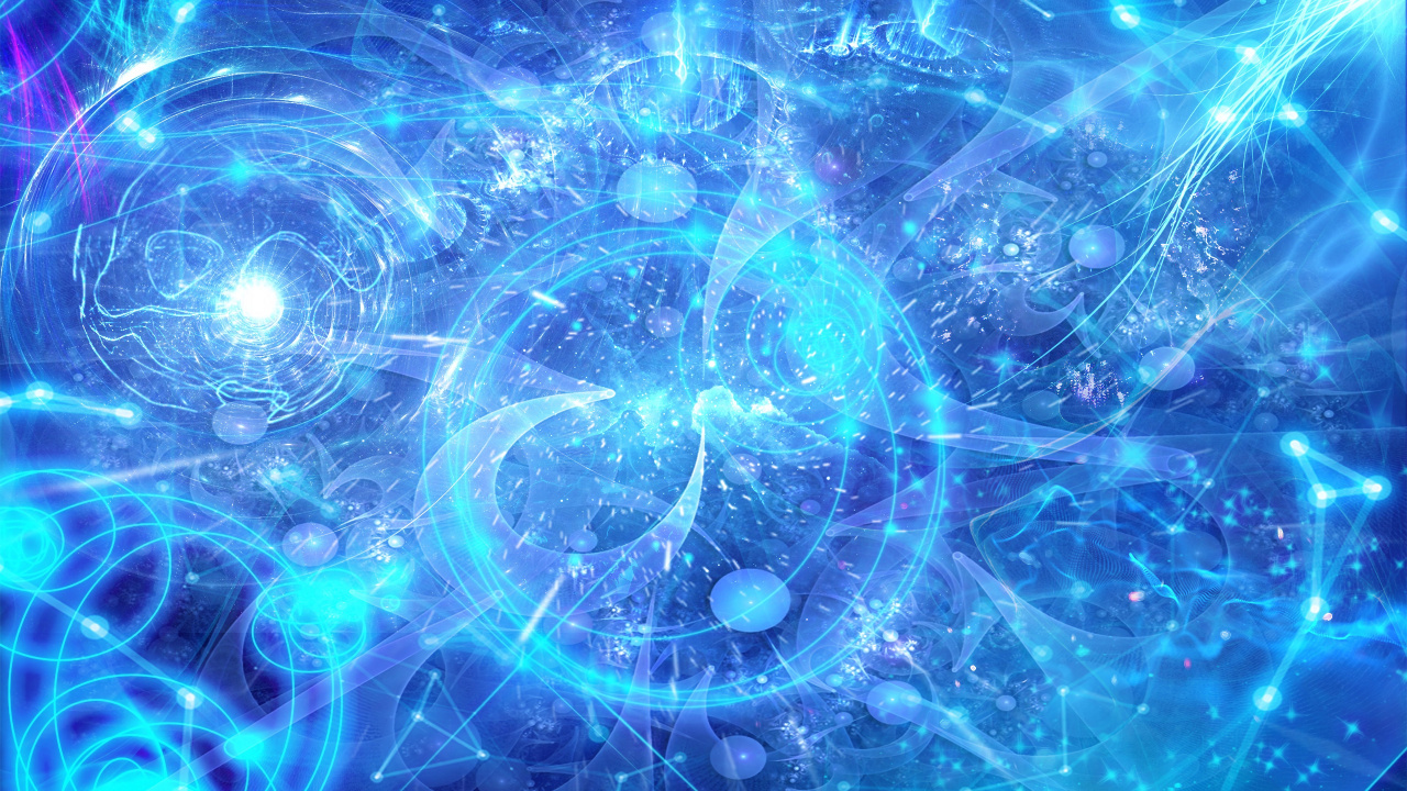 Peinture Abstraite Bleue et Blanche. Wallpaper in 1280x720 Resolution