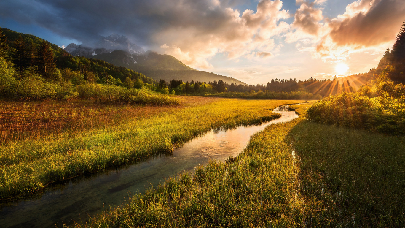 Alpes Juliennes, Alpes, L'écorégion, Eau, Paysage Naturel. Wallpaper in 1366x768 Resolution