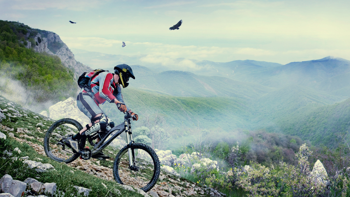 自行车, 循环的运动, 山地自行车, 山地自行车赛车, 自由 壁纸 1366x768 允许
