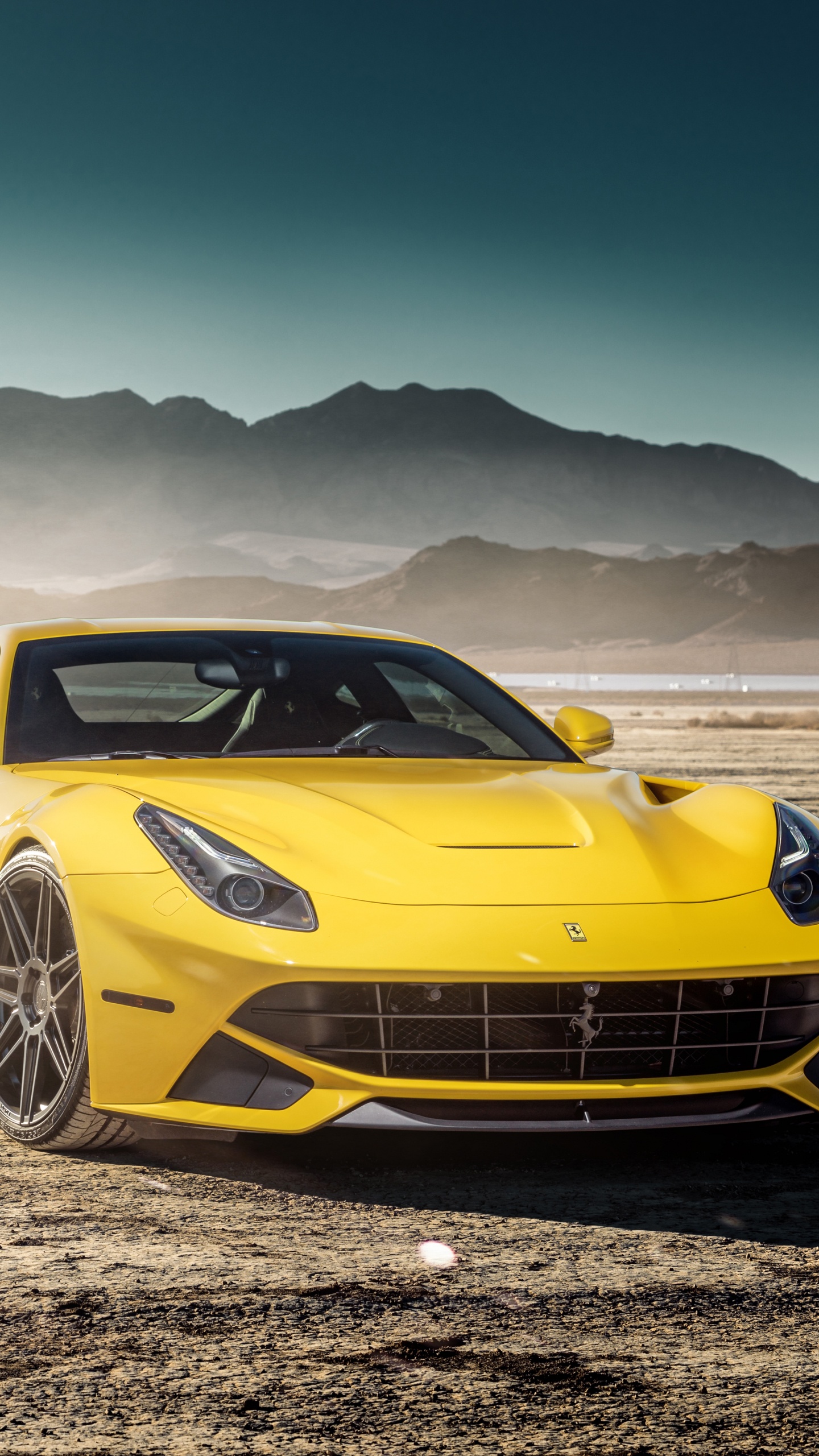 Yellow Lamborghini Aventador on Brown Field During Daytime. Wallpaper in 1440x2560 Resolution