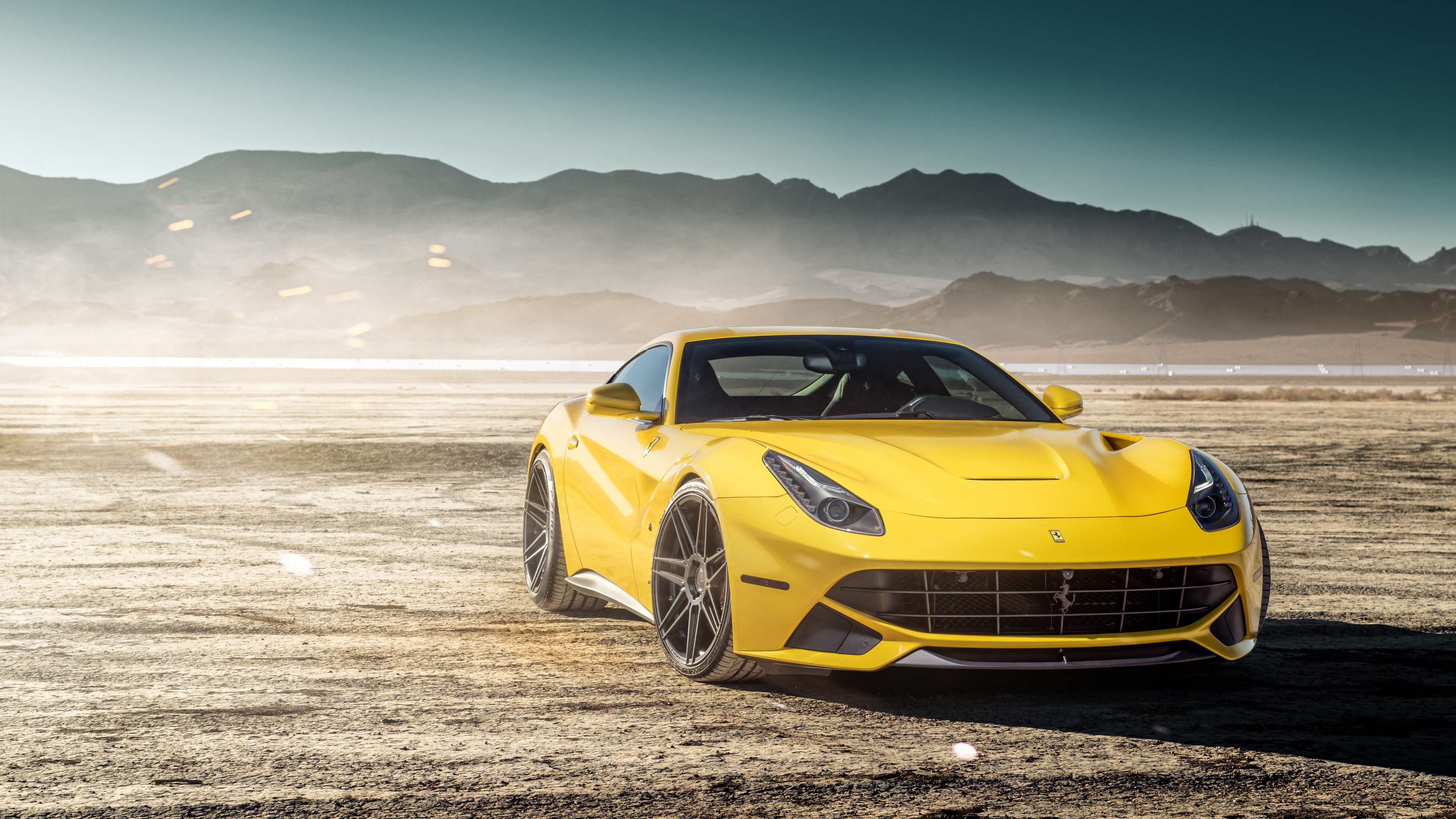Yellow Lamborghini Aventador on Brown Field During Daytime. Wallpaper in 3840x2160 Resolution