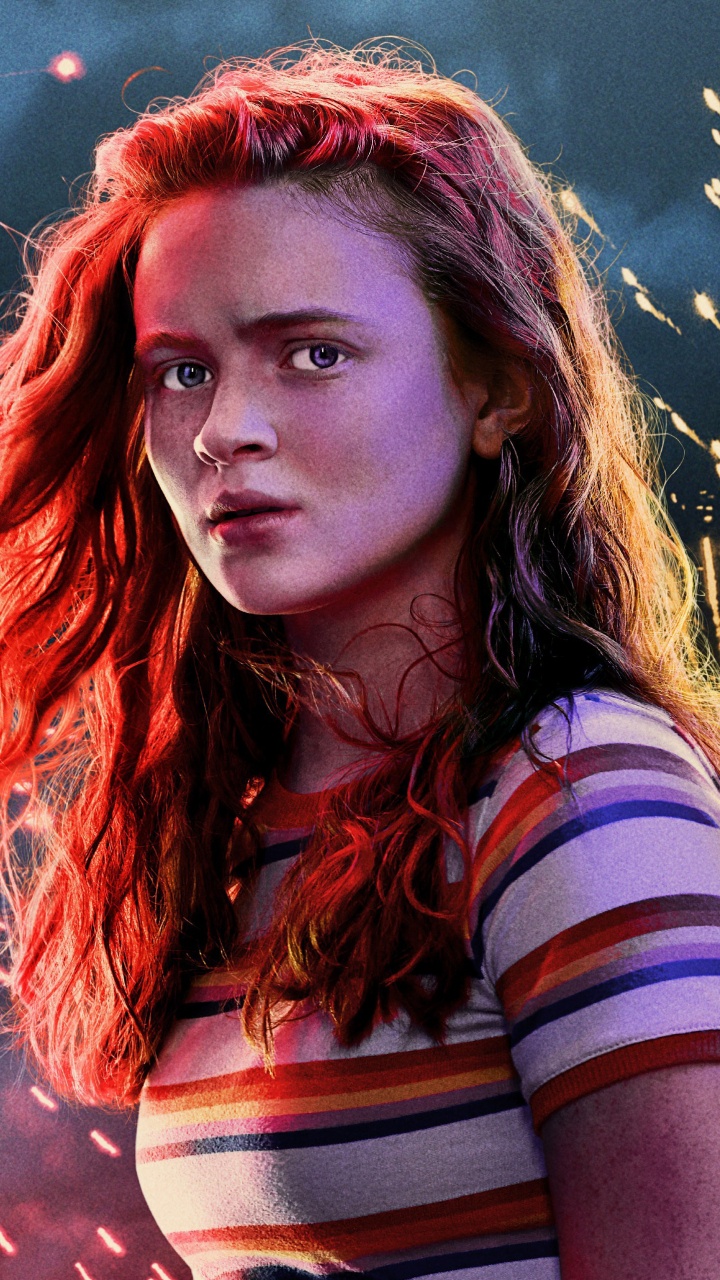 Woman in White Black and Red Striped Shirt. Wallpaper in 720x1280 Resolution