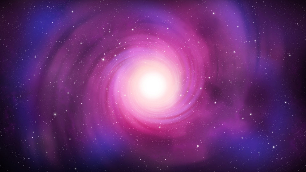 Illustration de la Galaxie Violette et Bleue. Wallpaper in 1280x720 Resolution