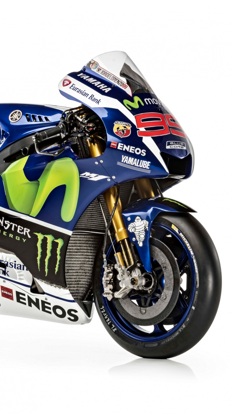 Blau-weißes Honda Sportrad. Wallpaper in 750x1334 Resolution