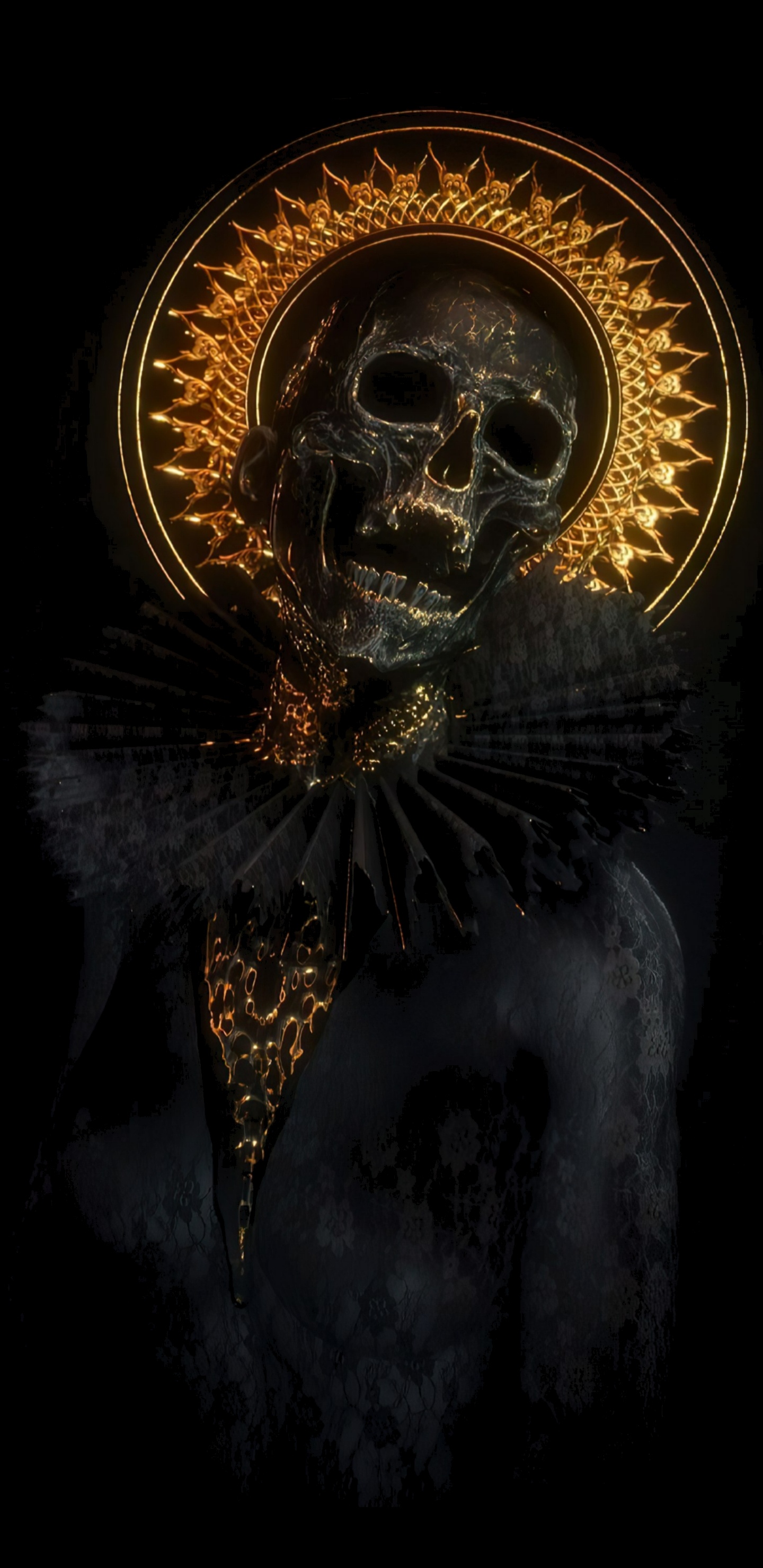 Obscurité, Art, Illustrateur 3d, Artefact, Métal. Wallpaper in 1440x2960 Resolution