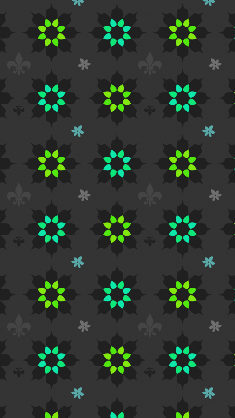 Black and White Star Print Textile. Wallpaper in 750x1334 Resolution