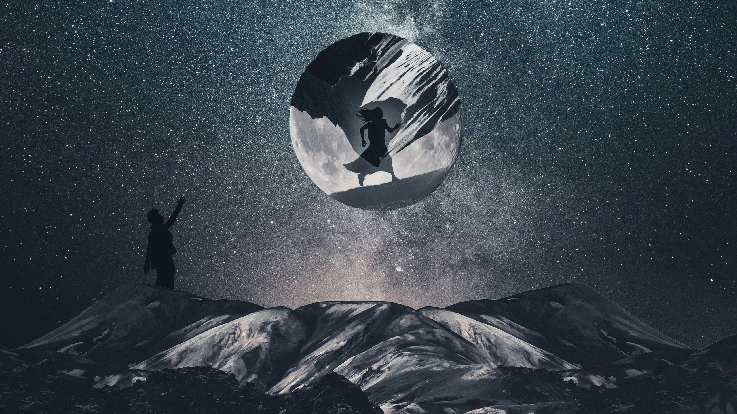 Atmosphere, Mun Paniya, World, Mountain, Nature. Wallpaper in 2560x1440 Resolution