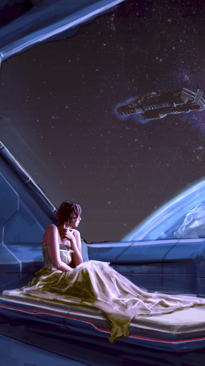 Femme en Robe Blanche Assise Sur un Textile Blanc. Wallpaper in 720x1280 Resolution