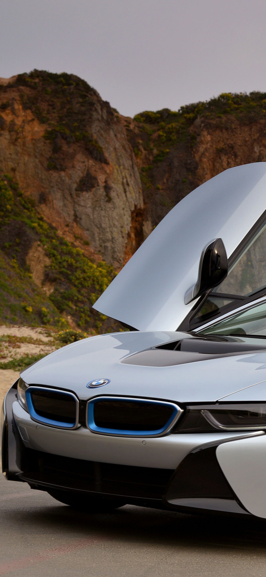 White and Black Porsche 911. Wallpaper in 1125x2436 Resolution