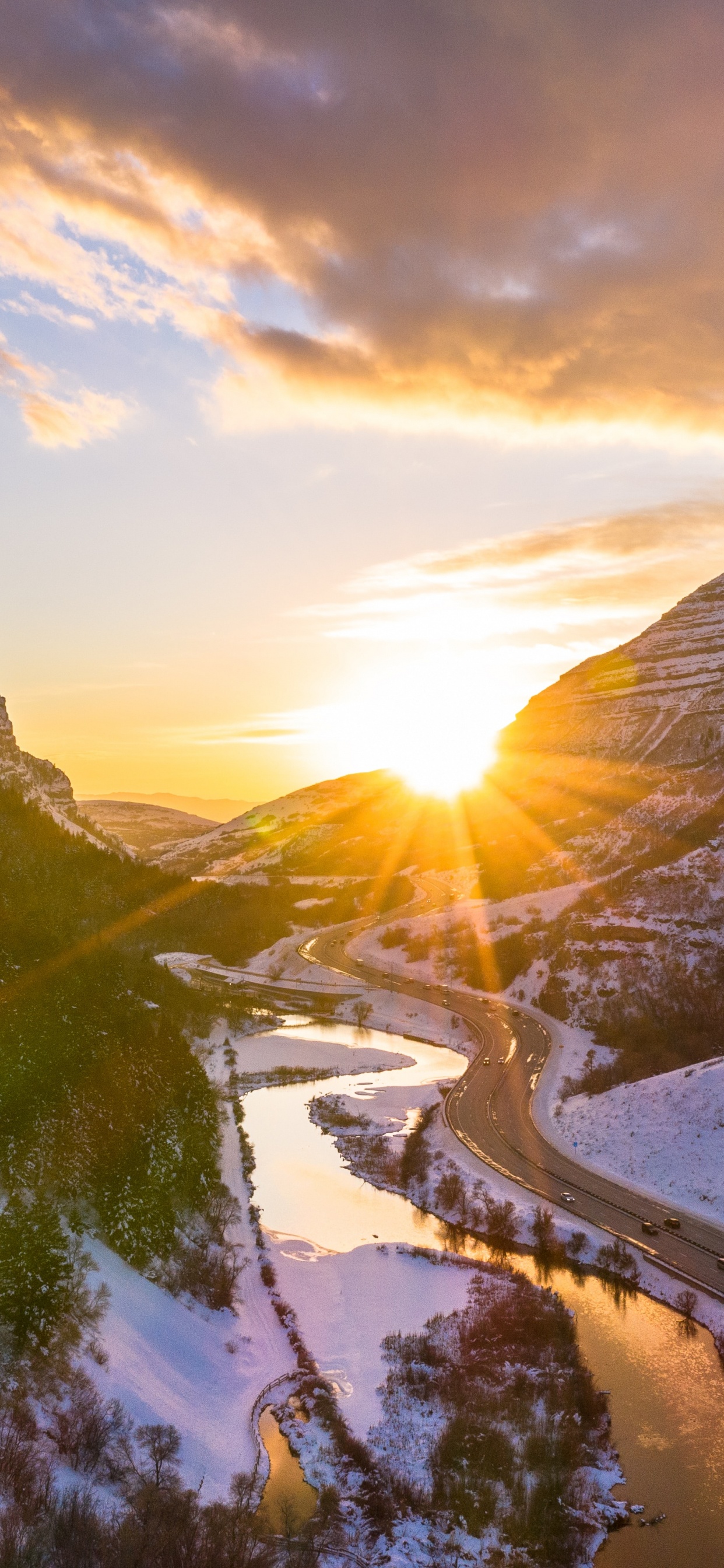 Natur, Naturlandschaft, Cloud, Licht, Fluss. Wallpaper in 1242x2688 Resolution