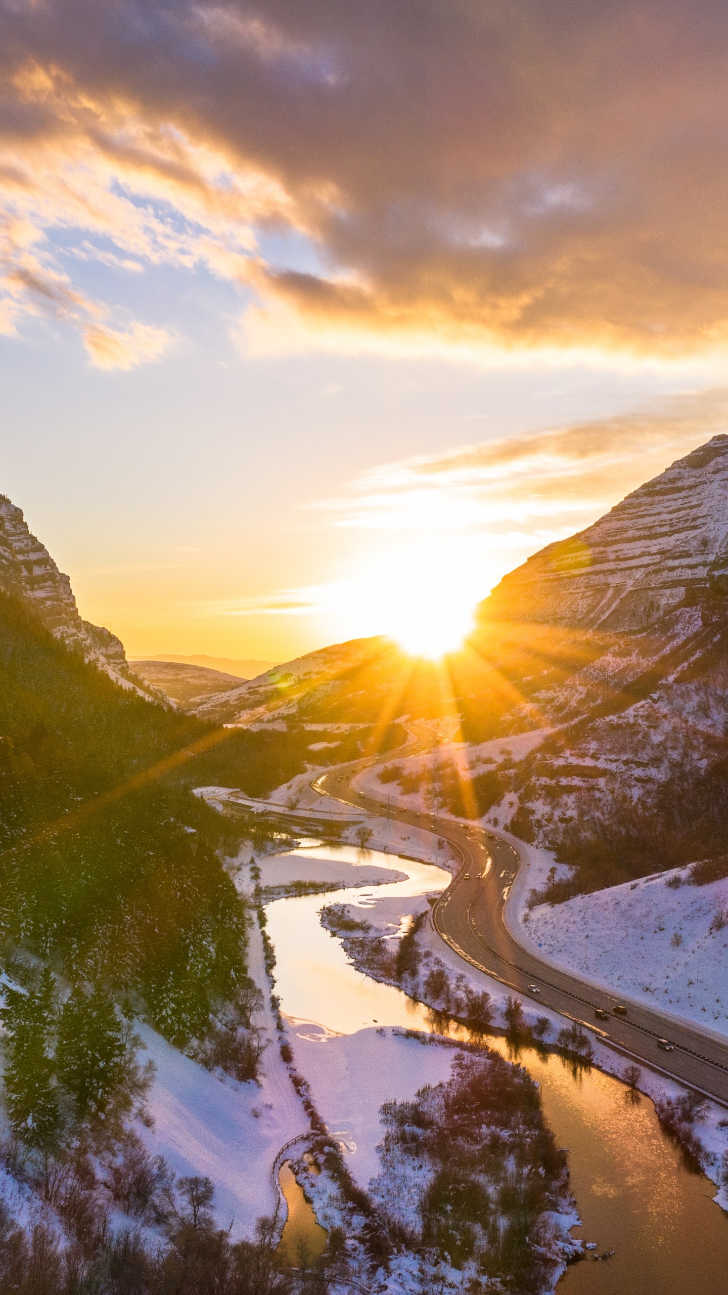 Nature, Natural Landscape, Cloud, Mountain, Light. Wallpaper in 1440x2560 Resolution