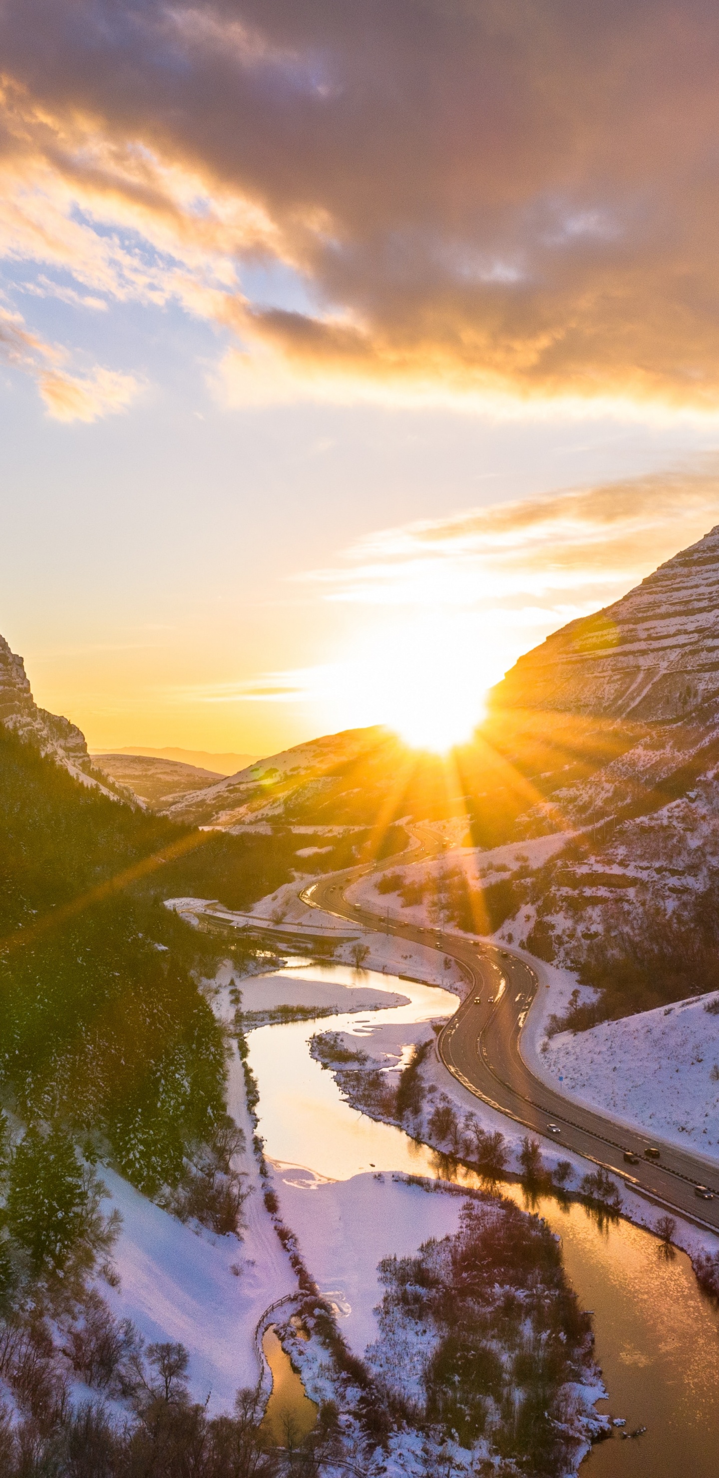 Nature, Natural Landscape, Cloud, Mountain, Light. Wallpaper in 1440x2960 Resolution
