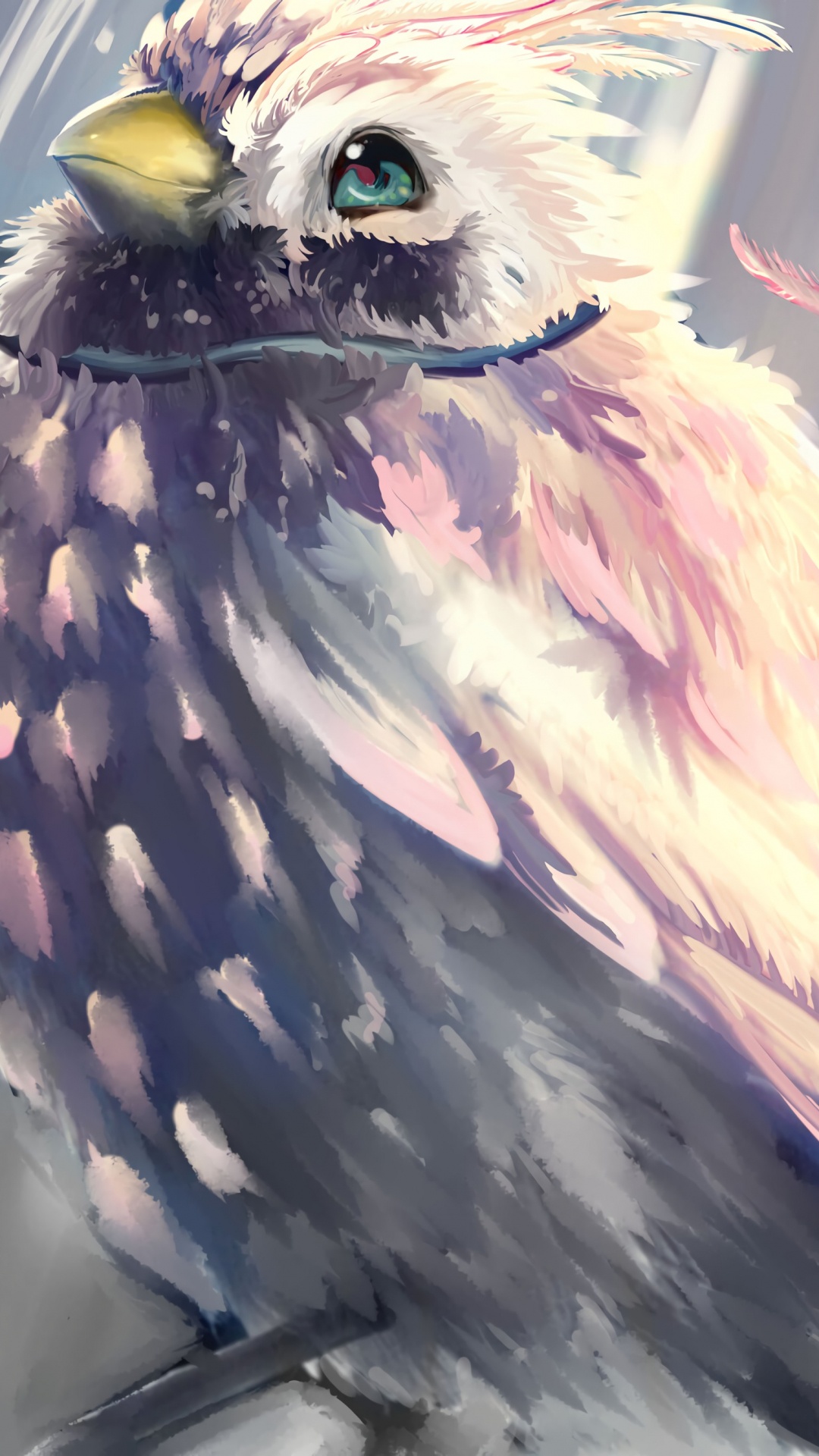 Illustration D'oiseau Blanc et Noir. Wallpaper in 1080x1920 Resolution