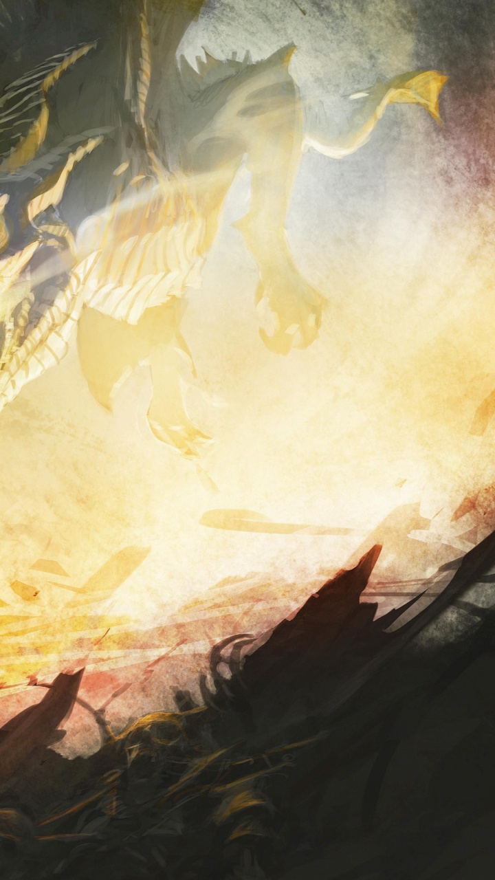 Peinture de Dragon Noir et Marron. Wallpaper in 720x1280 Resolution