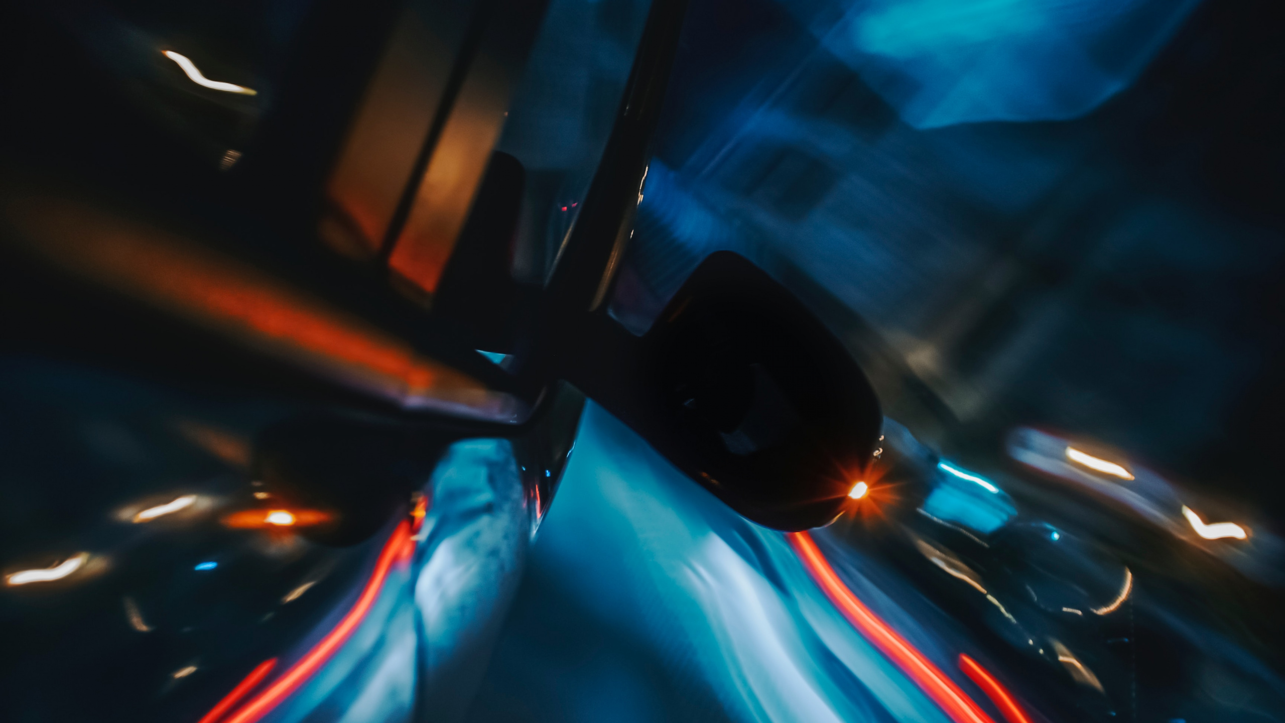 Blue Red and White Lights. Wallpaper in 2560x1440 Resolution