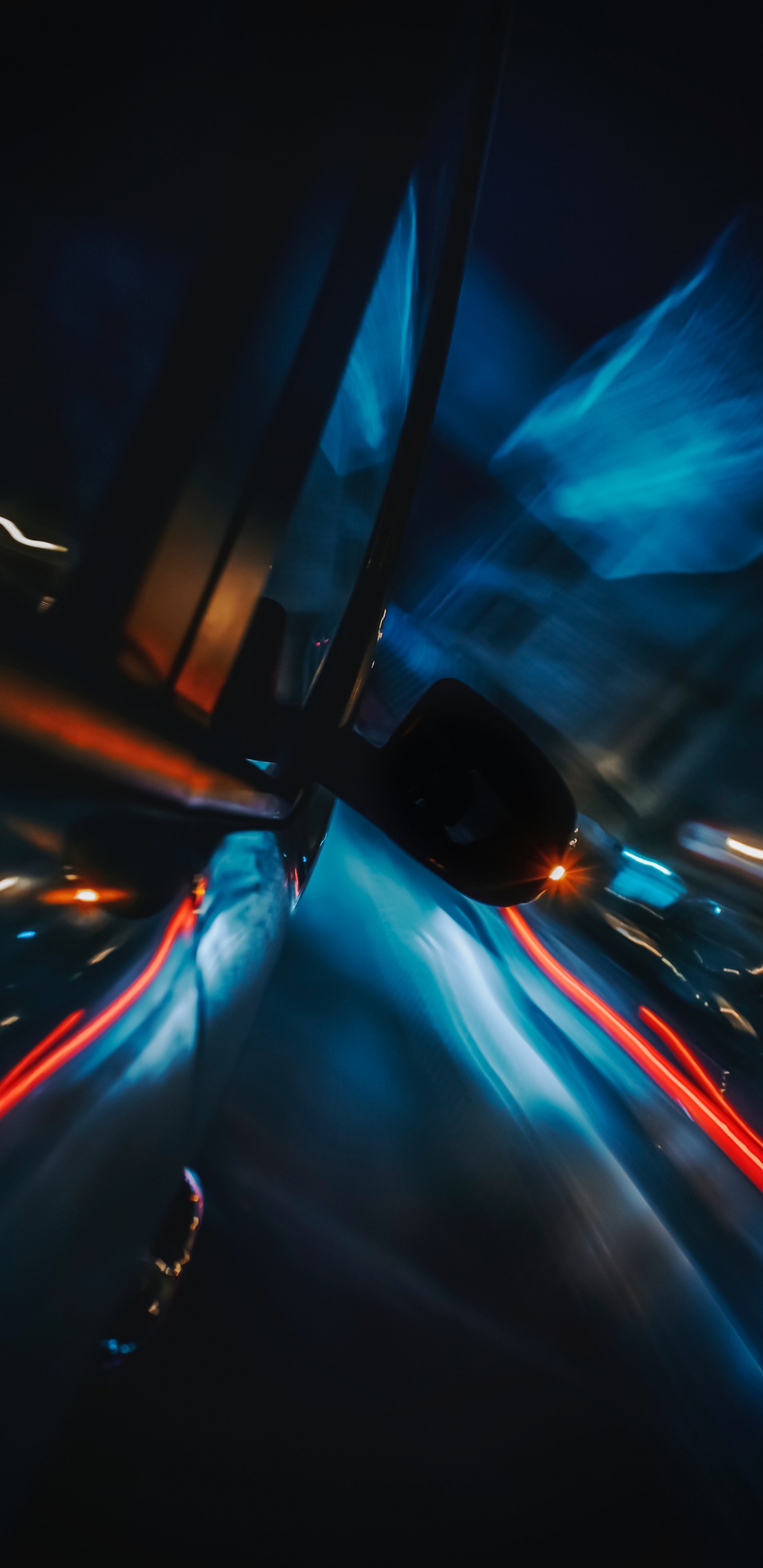 Lumières Bleues Rouges et Blanches. Wallpaper in 1440x2960 Resolution