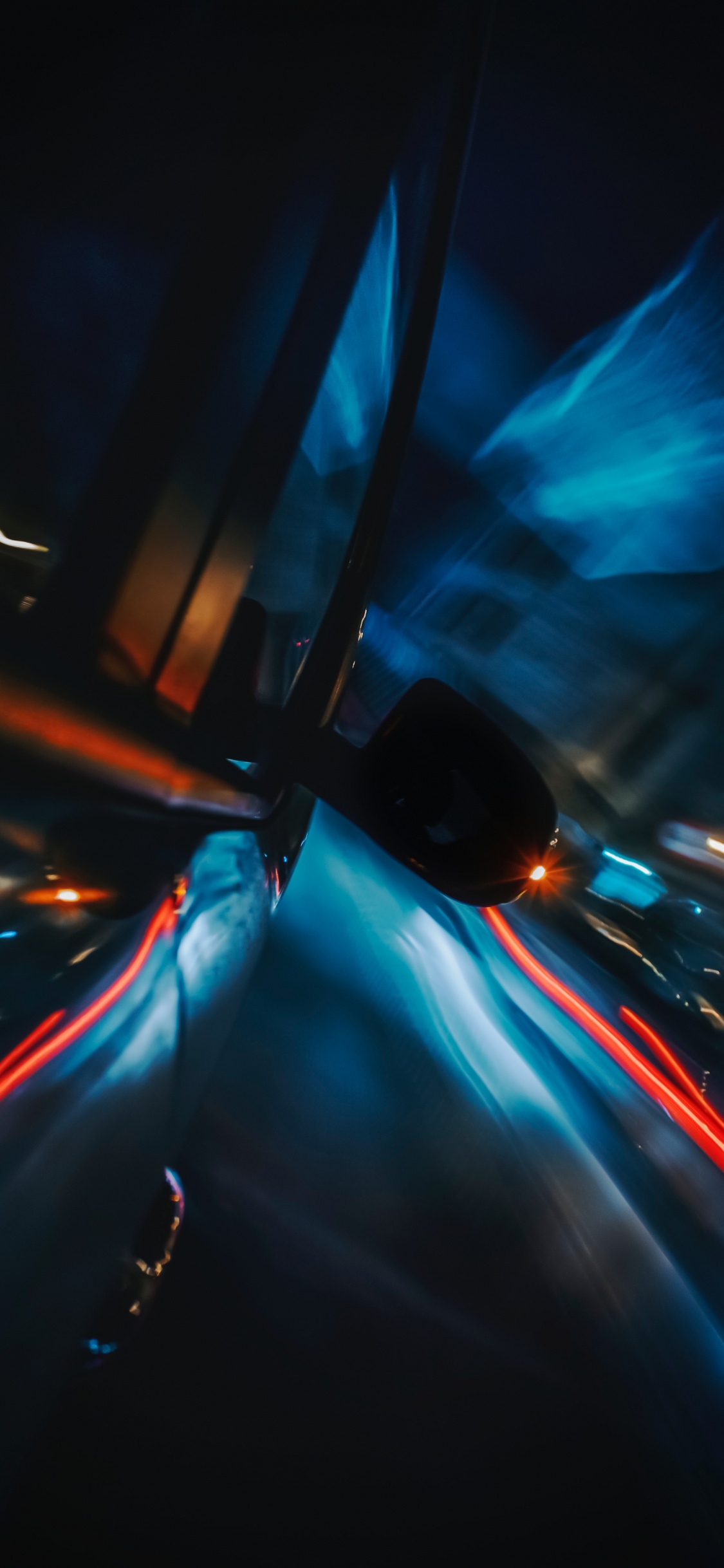 Luces Azules Rojas y Blancas. Wallpaper in 1125x2436 Resolution