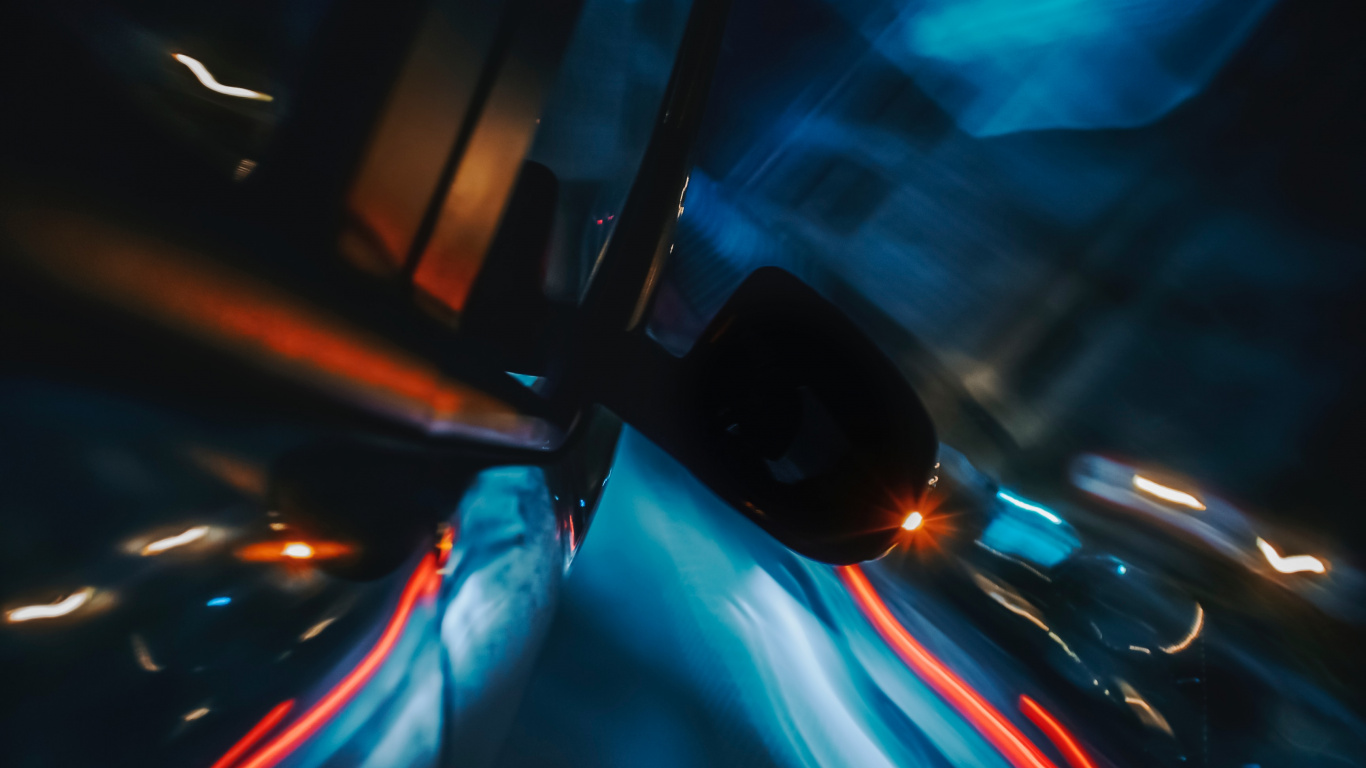 Luces Azules Rojas y Blancas. Wallpaper in 1366x768 Resolution