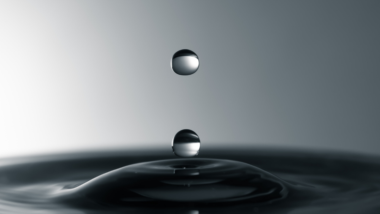 Drop, Water, Liquid, Water Resources, Sphere. Wallpaper in 1280x720 Resolution