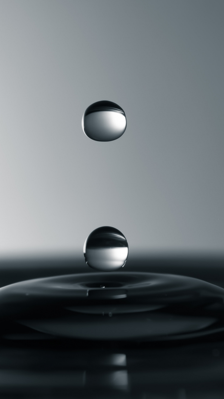 Drop, Water, Liquid, Water Resources, Sphere. Wallpaper in 750x1334 Resolution
