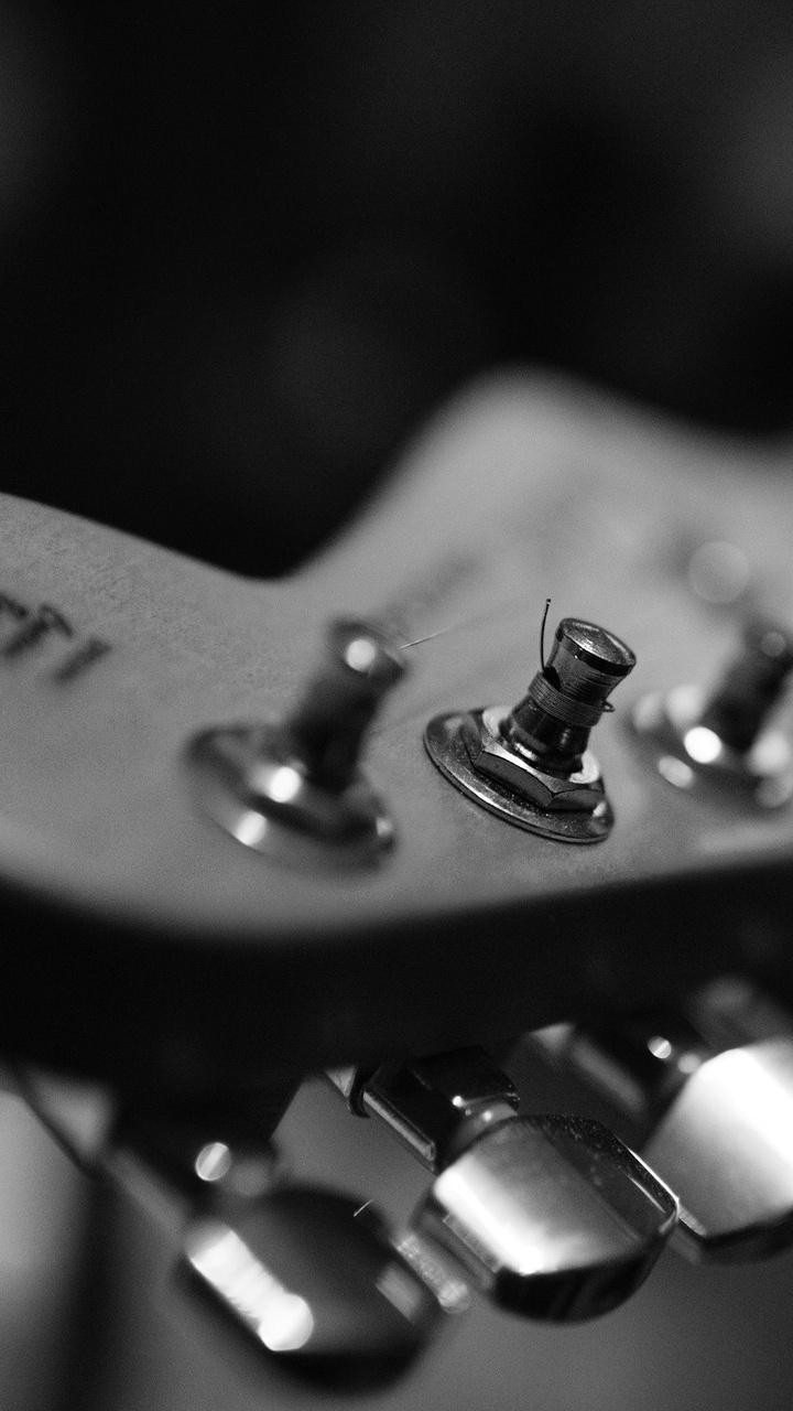 Guitar, Acoustic Guitar, Musical Instrument, Plucked String Instruments, Monochrome. Wallpaper in 720x1280 Resolution