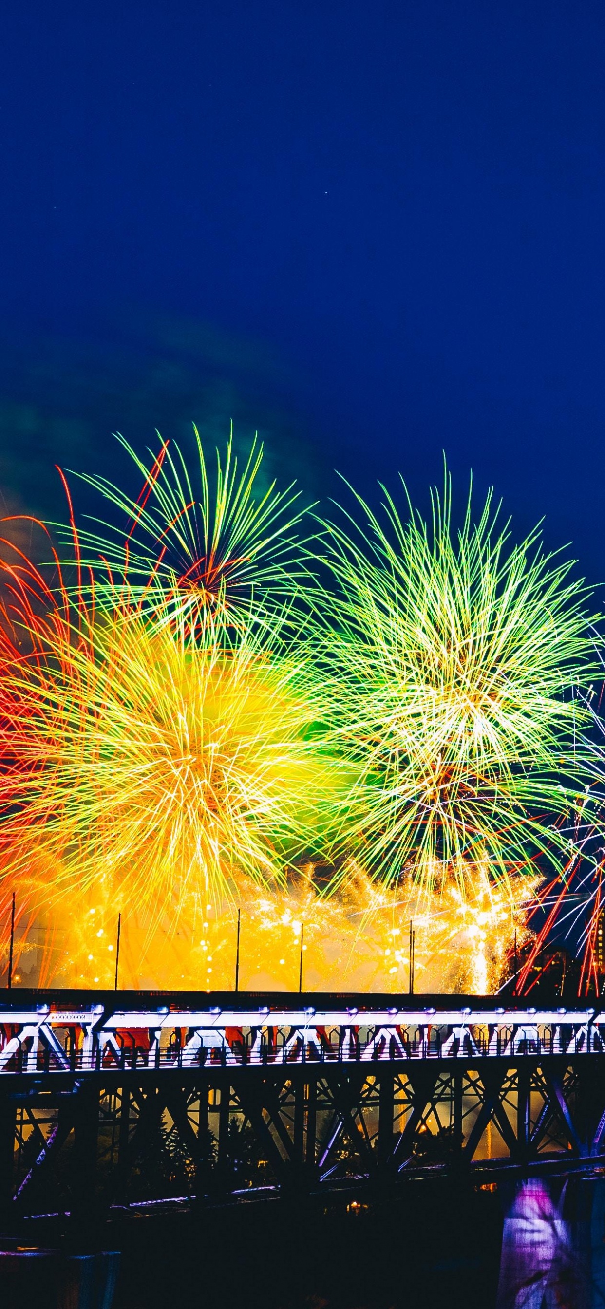 Artifice, Nuit, Festival, Nature, Paysage Urbain. Wallpaper in 1242x2688 Resolution