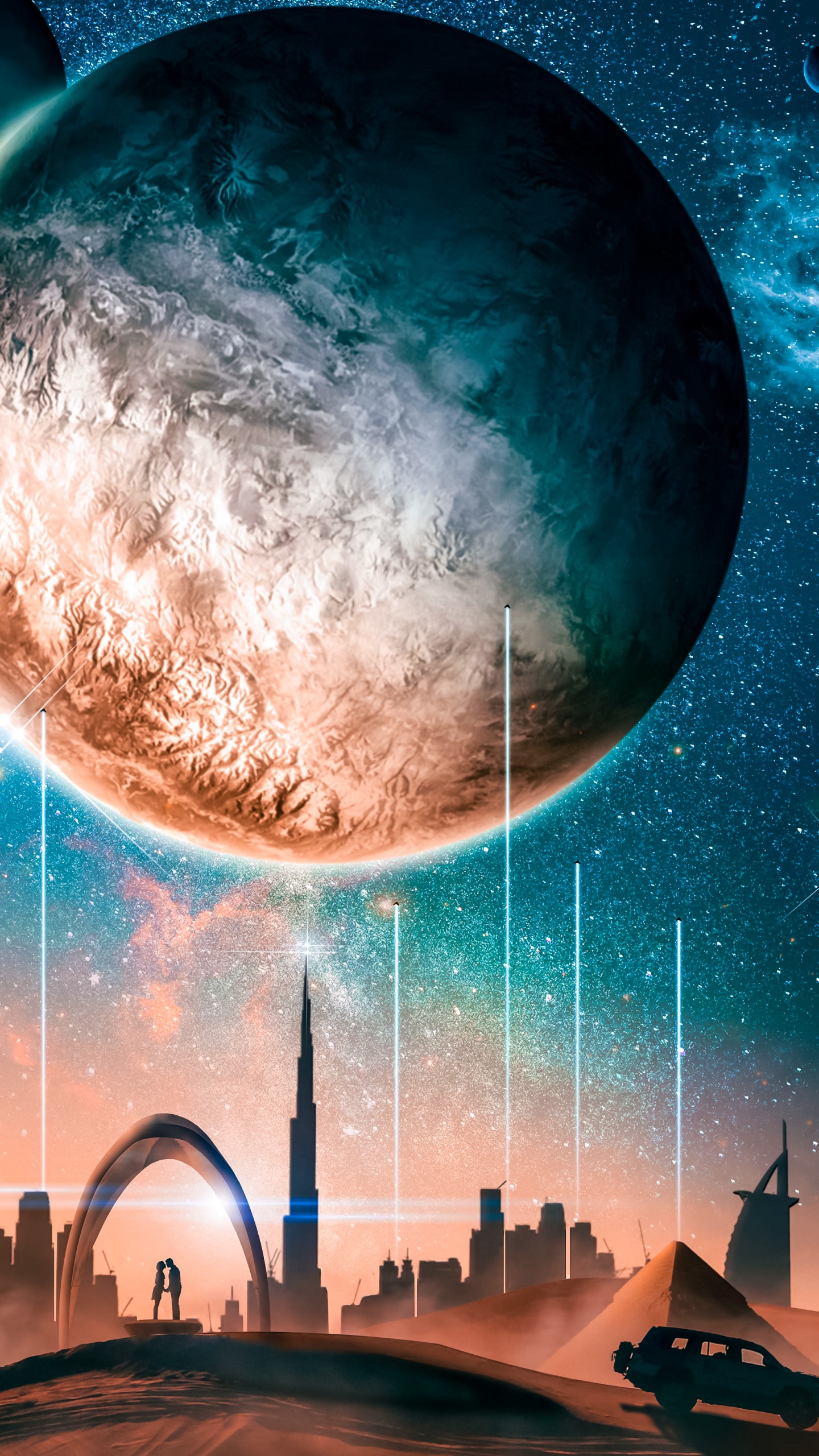 Ilustración, Ambiente, Luz, Naturaleza, Arquitectura. Wallpaper in 1440x2560 Resolution