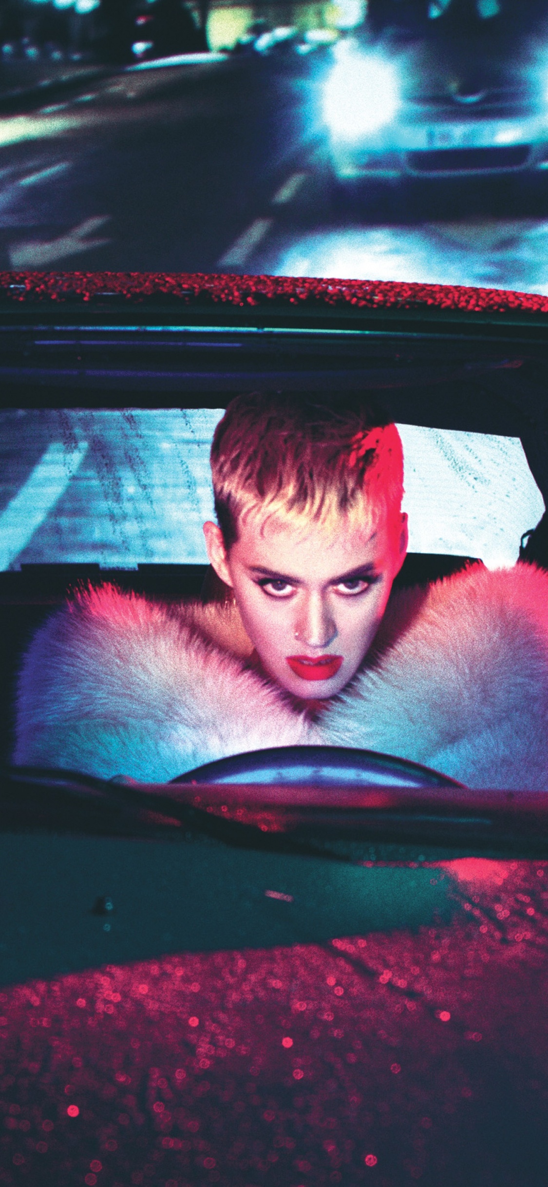 Katy Perry, Magazine, Lumière, Pièce D'auto, L'éclairage Automobile. Wallpaper in 1125x2436 Resolution