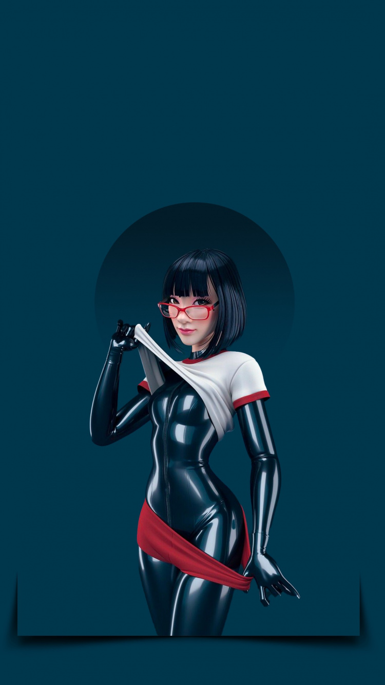 Cartoon, Latex Kleidung, Superhelden, Latex, Ärmel. Wallpaper in 750x1334 Resolution