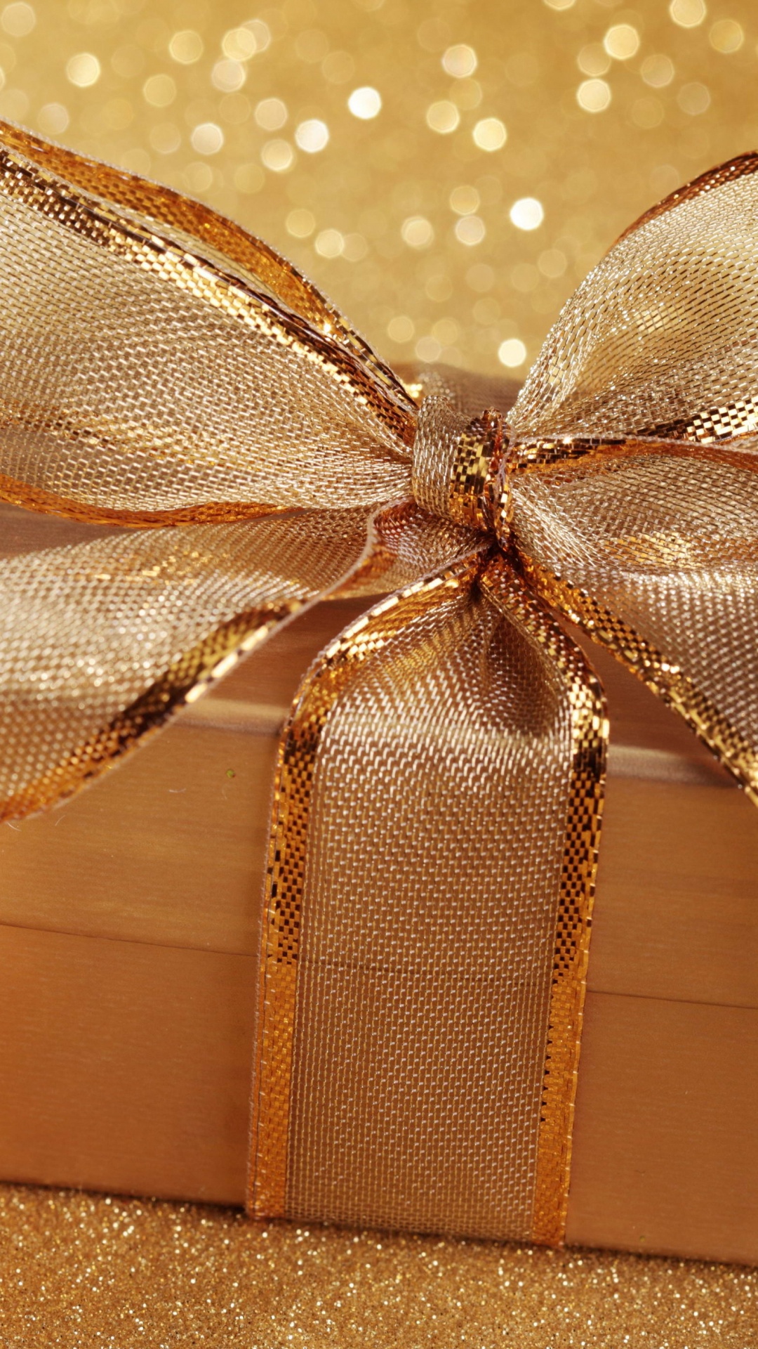 New Year, Christmas Day, Holiday, Ribbon, Present. Wallpaper in 1080x1920 Resolution