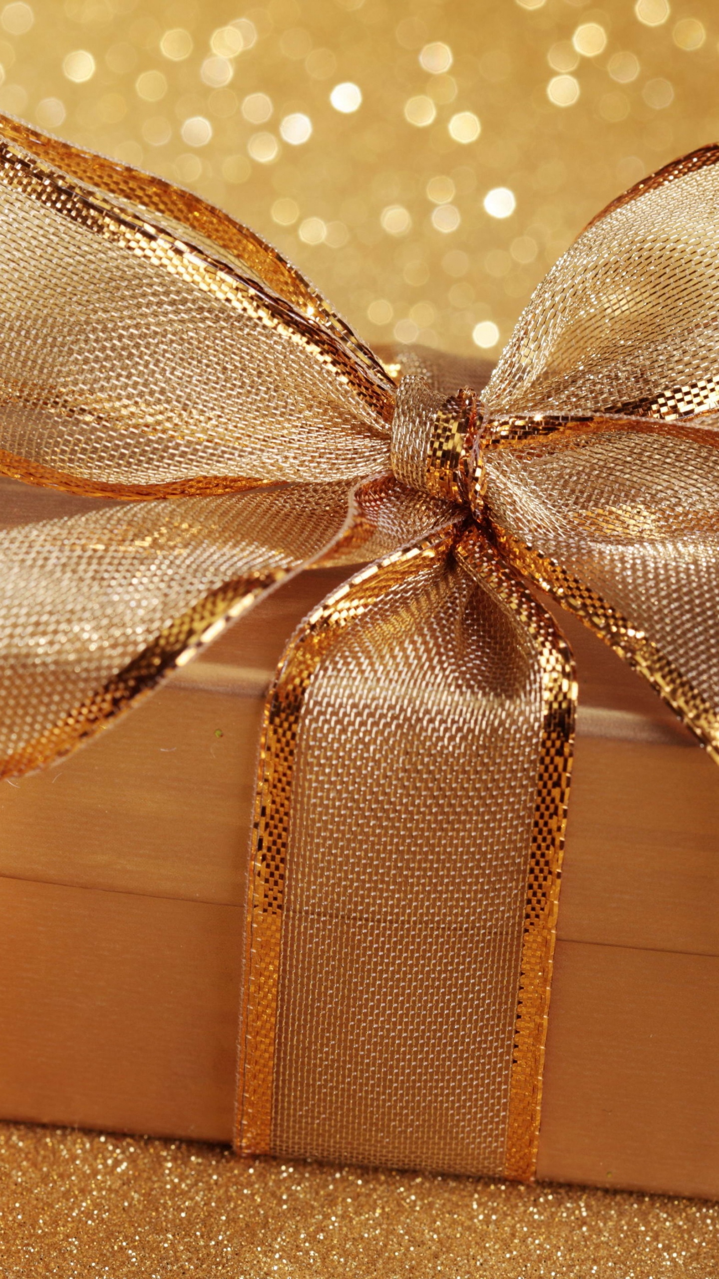 新的一年, 圣诞节那天, 假日, 丝带, 礼品包装 壁纸 1440x2560 允许