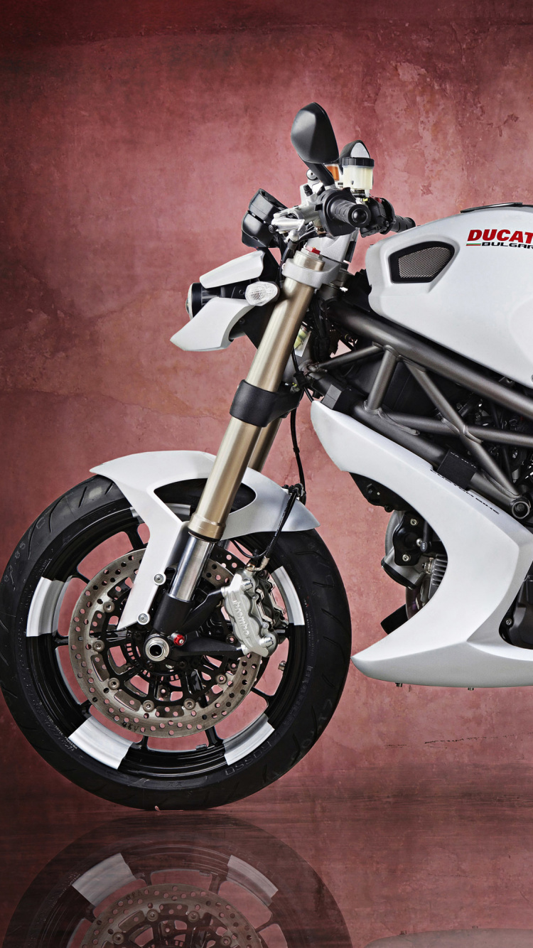 White and Black Honda Motorcycle. Wallpaper in 750x1334 Resolution