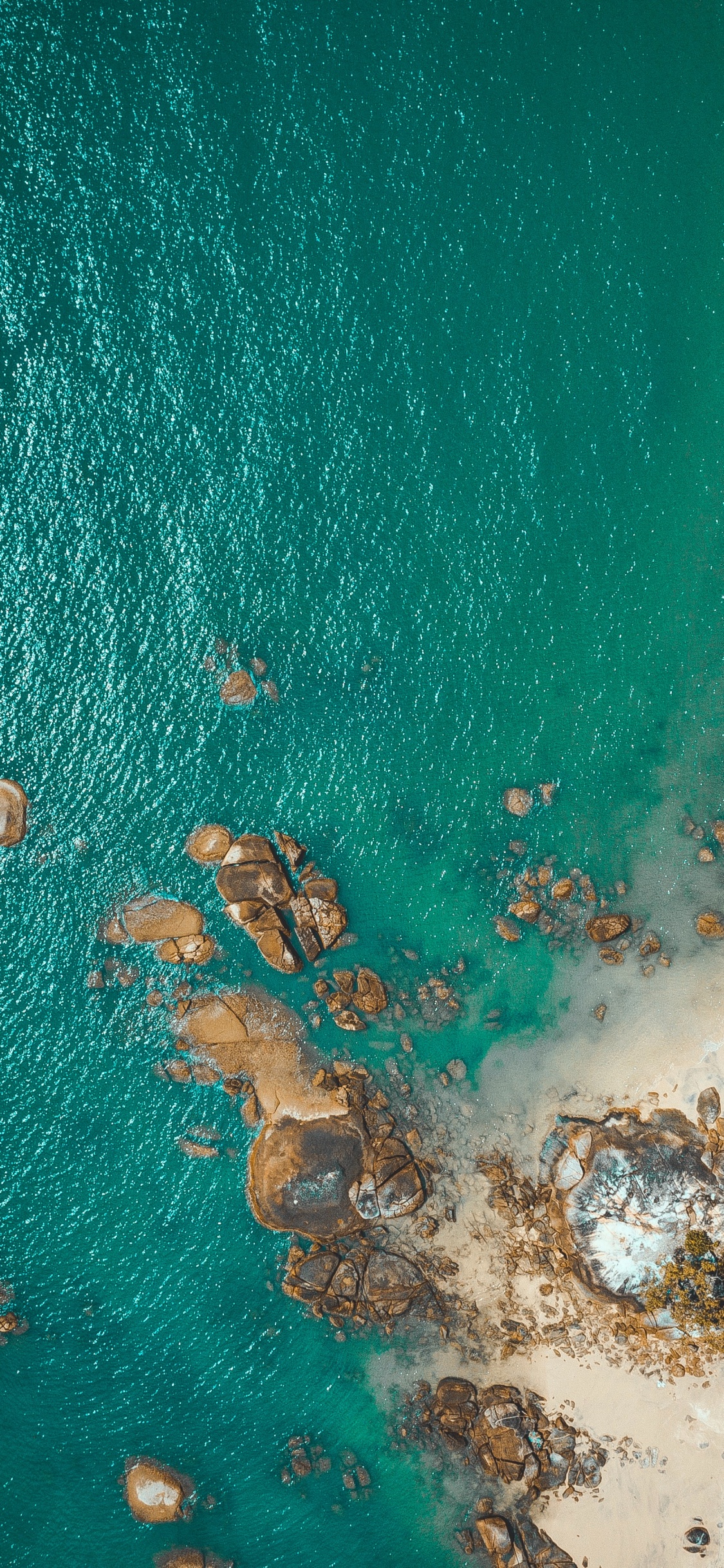 绿色的, 大海, 海岸, Azure, 水资源 壁纸 1125x2436 允许