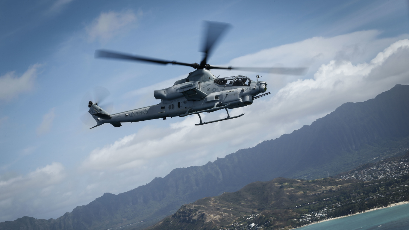 直升机, 攻击直升机, 美国海军陆战队, 直升机转子的, 旋翼飞机 壁纸 1366x768 允许