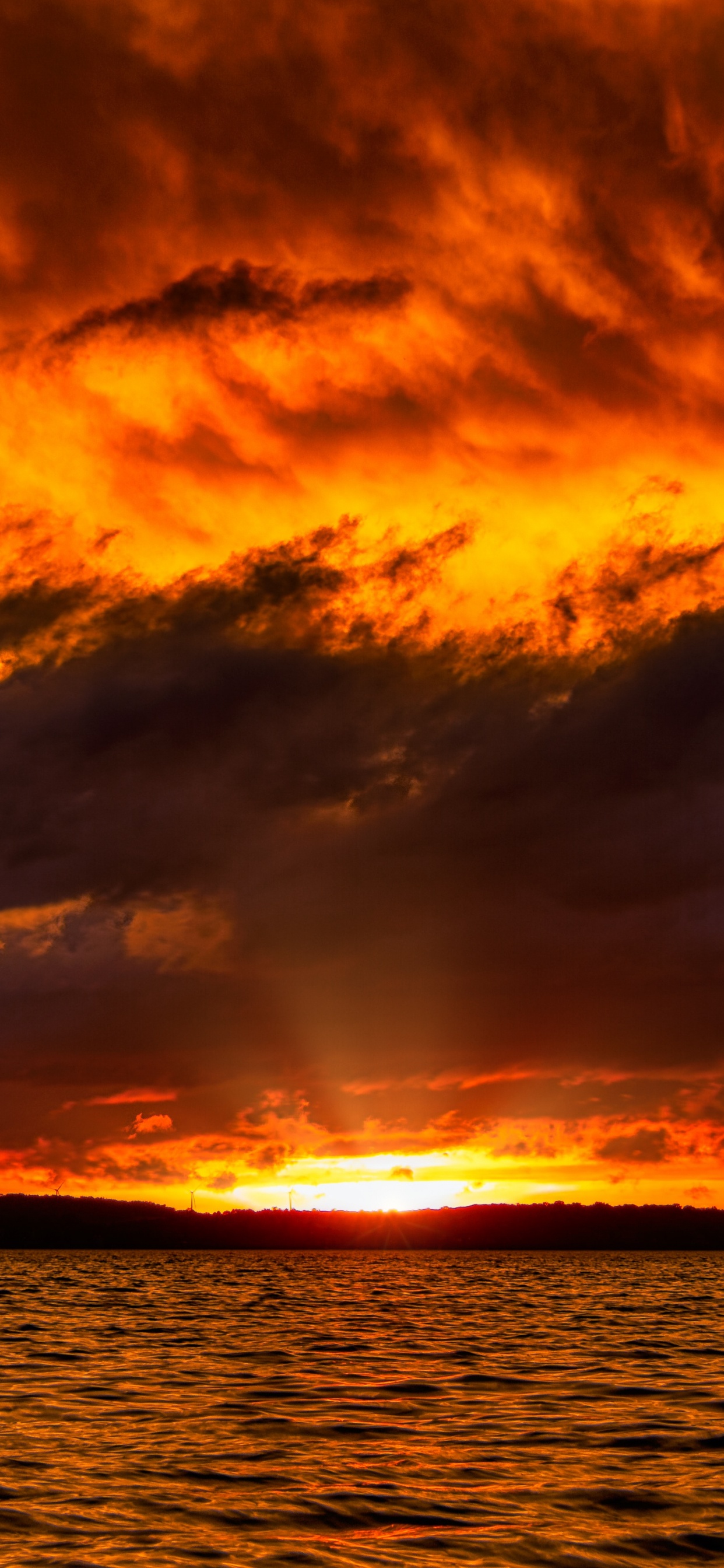 Sunset, Horizon, Cloud, Water, Atmosphere. Wallpaper in 1242x2688 Resolution
