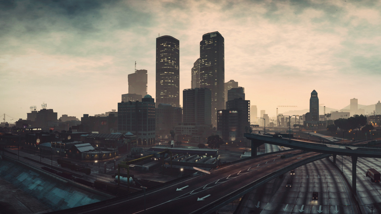 Grand Theft Auto v, Los Santos, Stadtlandschaften, Metropole, Stadtgebiet. Wallpaper in 1280x720 Resolution