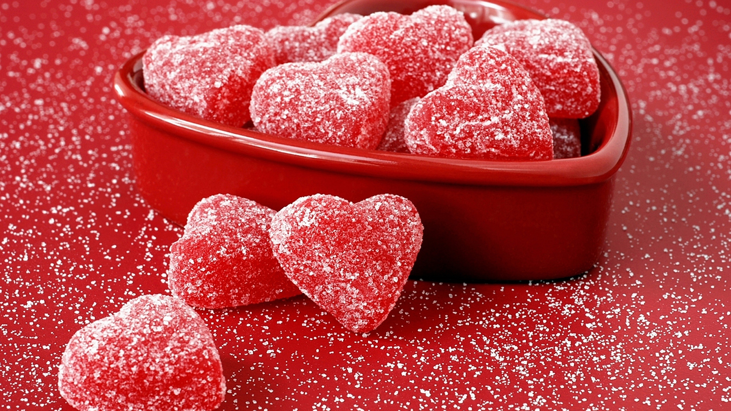 Heart, Food, Gumdrop, Valentines Day, Confectionery. Wallpaper in 2560x1440 Resolution