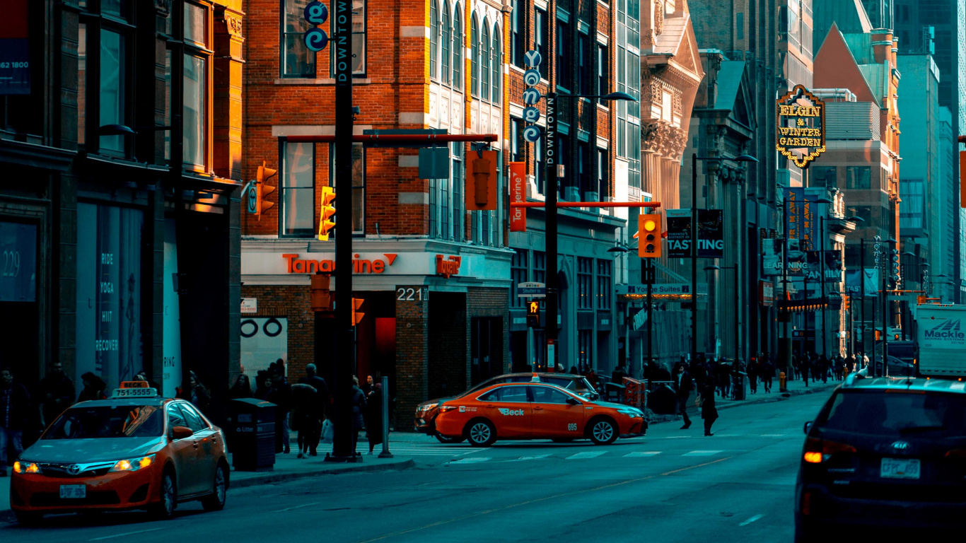 城市, 大都会, 市中心, 建筑, 人类住区 壁纸 1366x768 允许